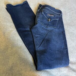 Hudson Jeans Dark Wash Super Soft Straight Leg Made In USA‎ Flap Pockets Size 28